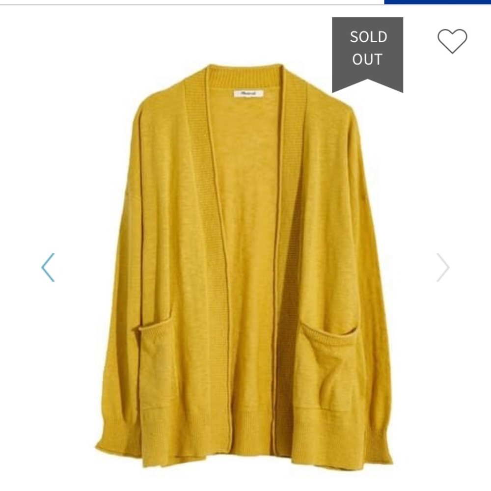 Madewell Bradley Cardigan, Gold size L